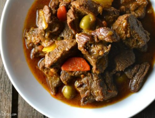 Carne de Vaca Guisada com Pimentos